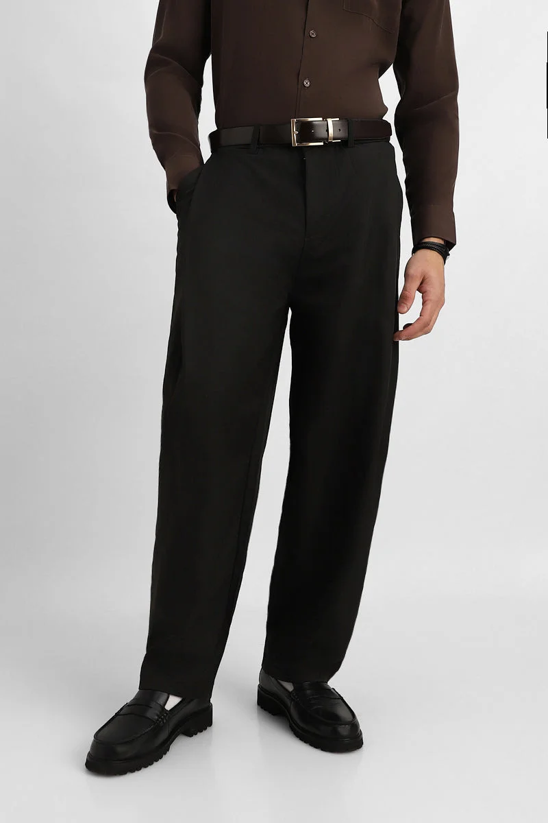 SNITCH Black Baggy Trousers
